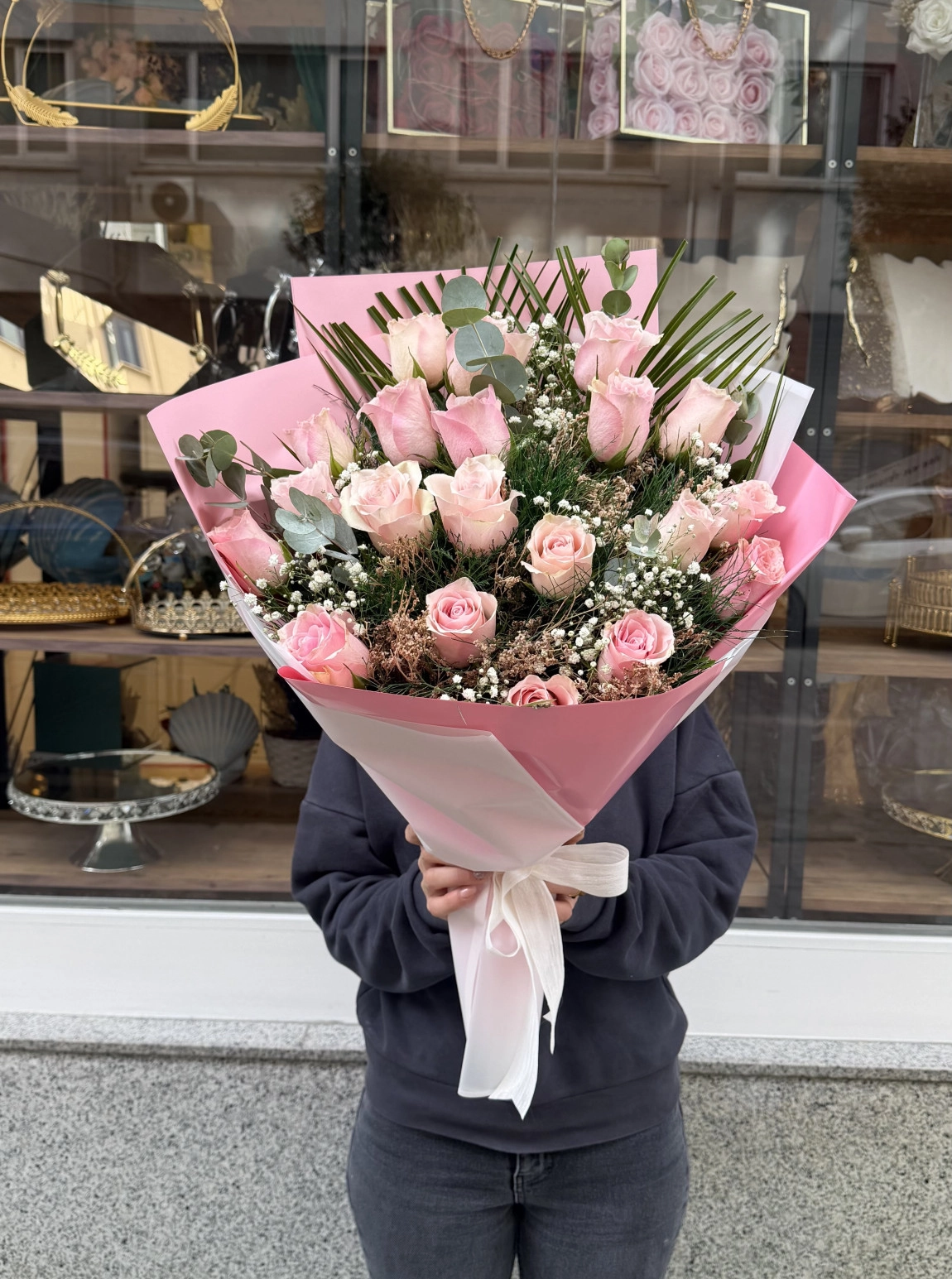 30 Pembe Gül Buketi