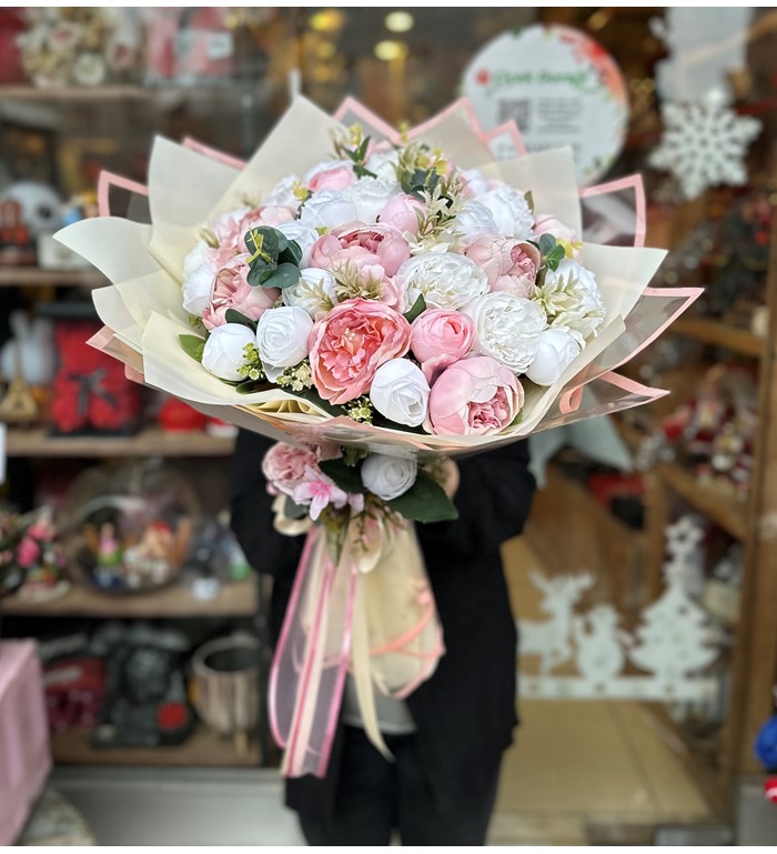 41 Adet Şakayıktan Hazırlanan Kumaş Buketimiz