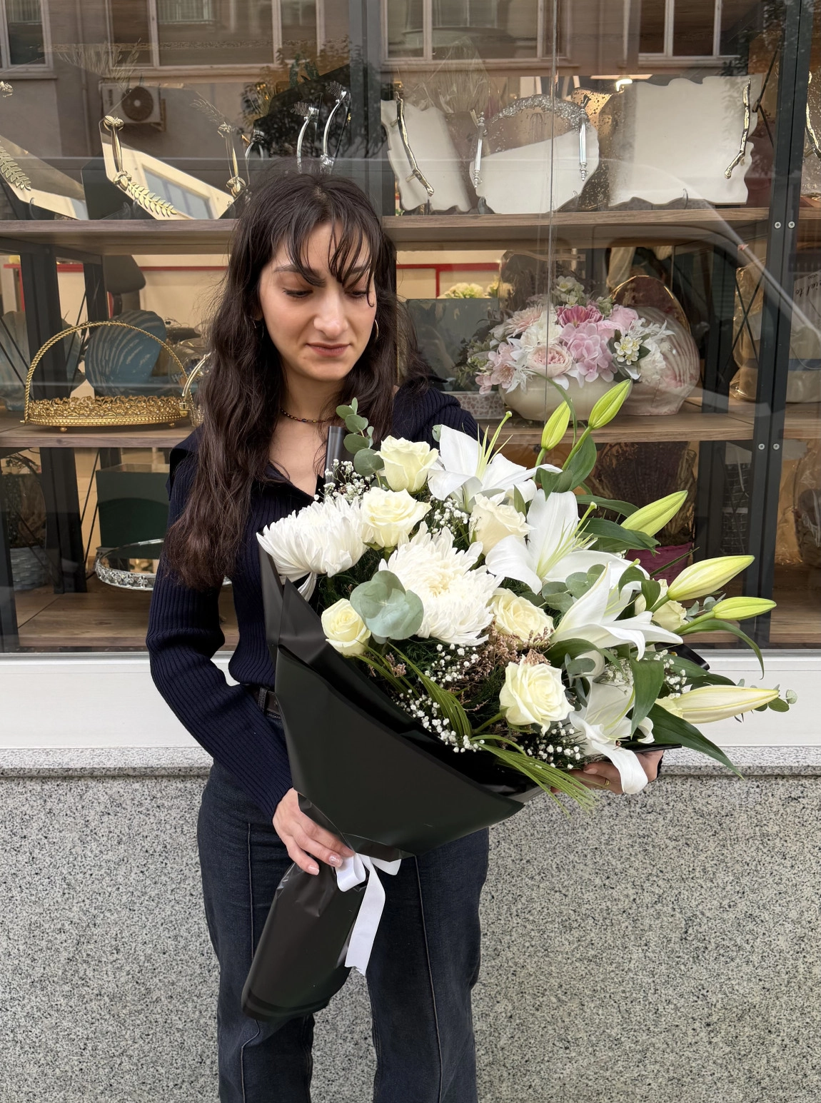 İthal Lilyum Gül Buketi 