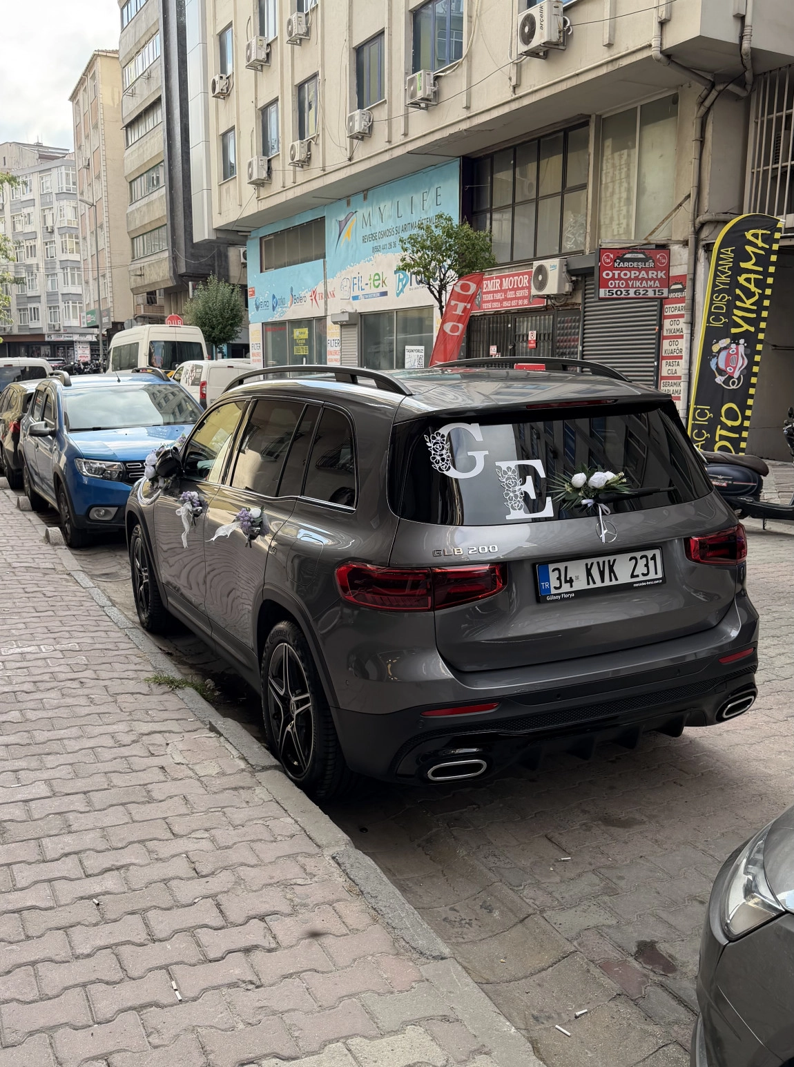 Lila Renk Yapay Model Gelin Arabası Setimiz 