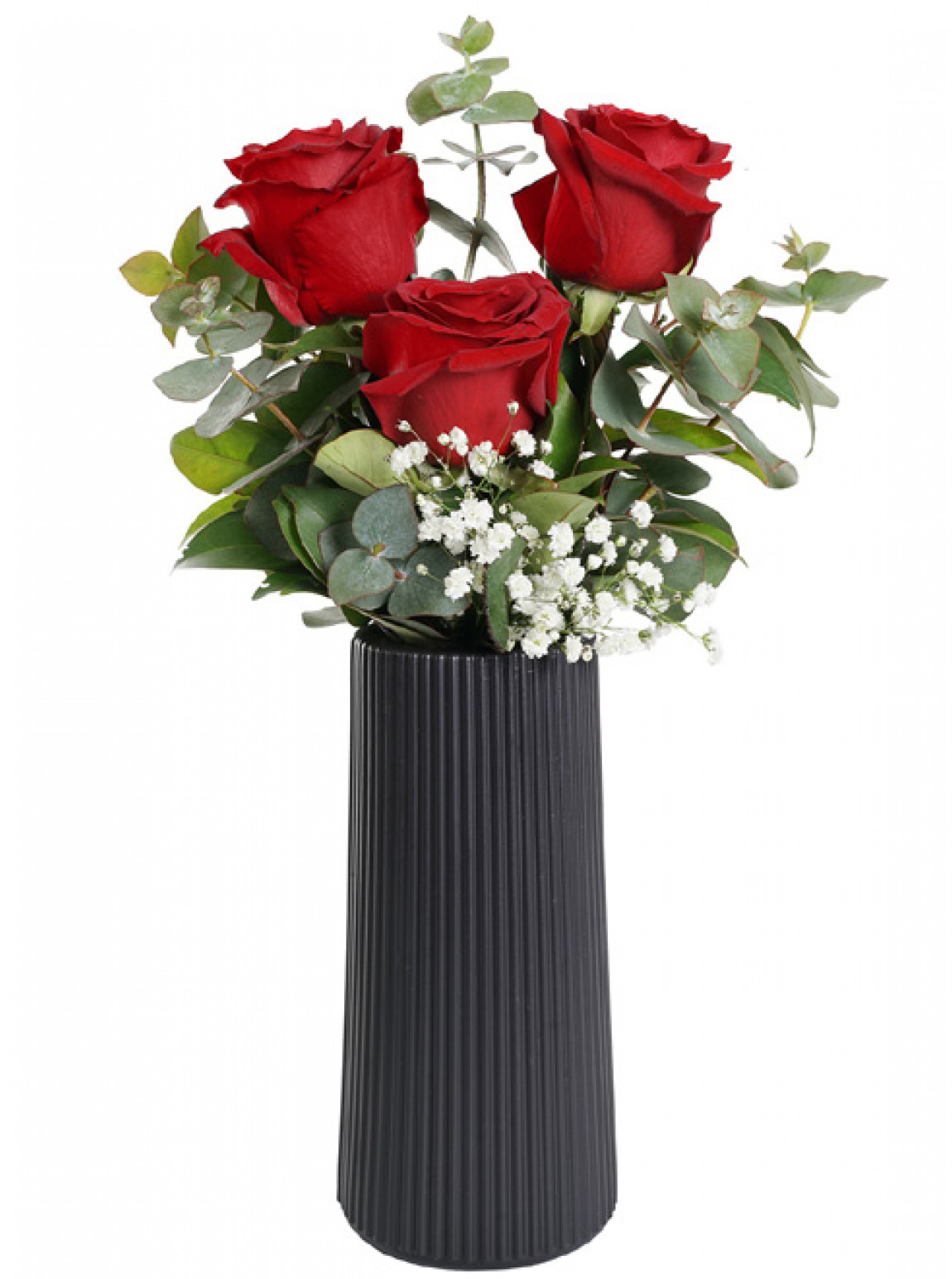 Siyah Desenli Vazoda Gül