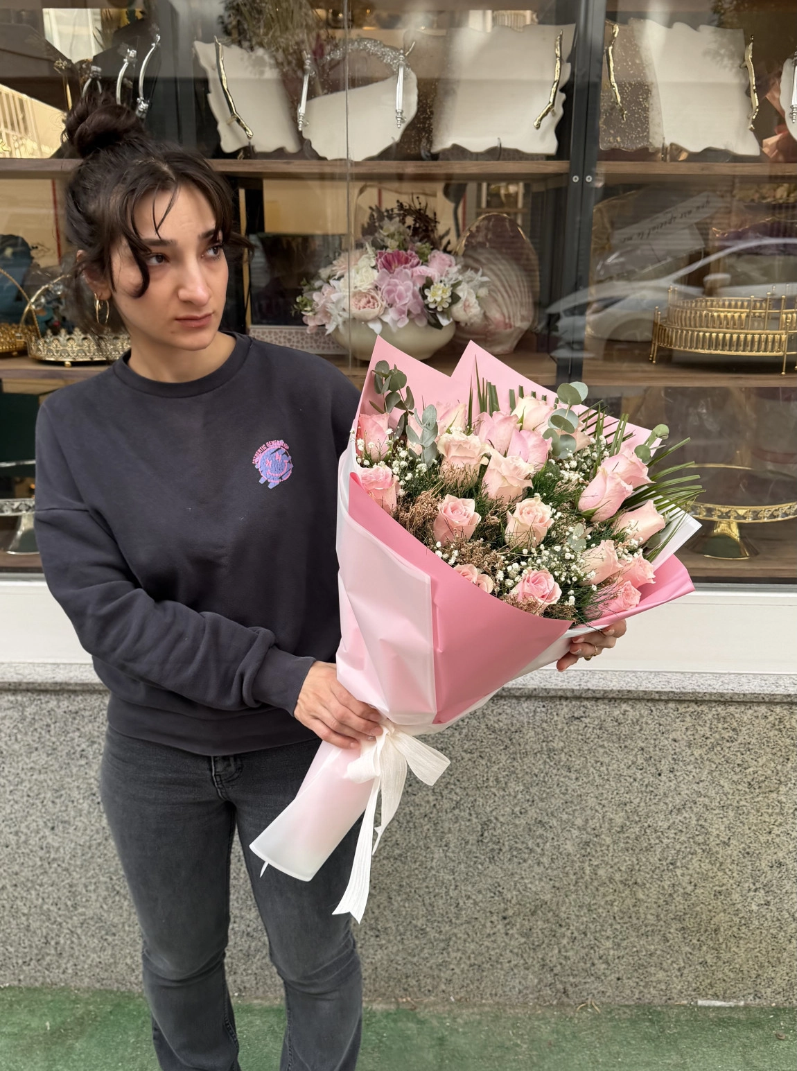 30 Pembe Gül Buketi
