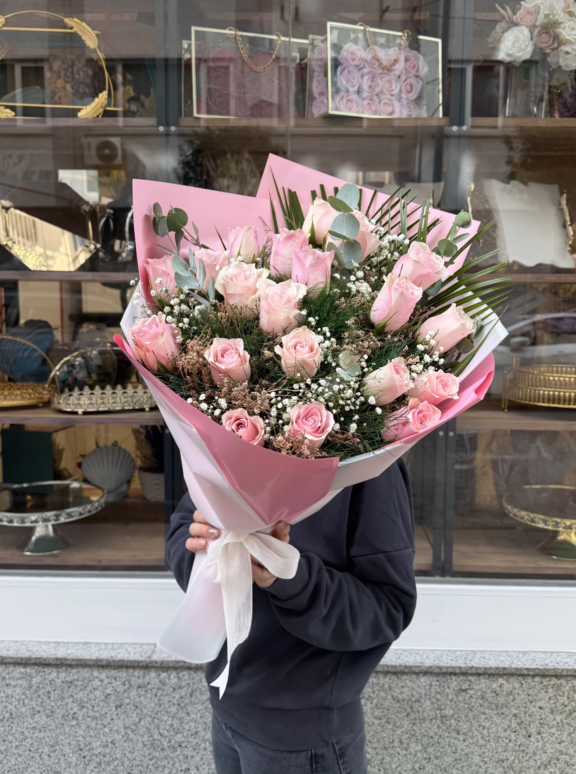 30 Pembe Gül Buketi