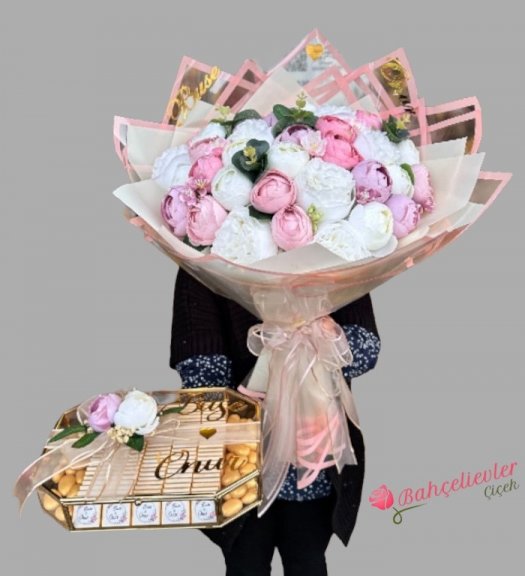 41 Şakayık Buketimiz Kumaş Çiçeklerden Hazırlanıyor 19