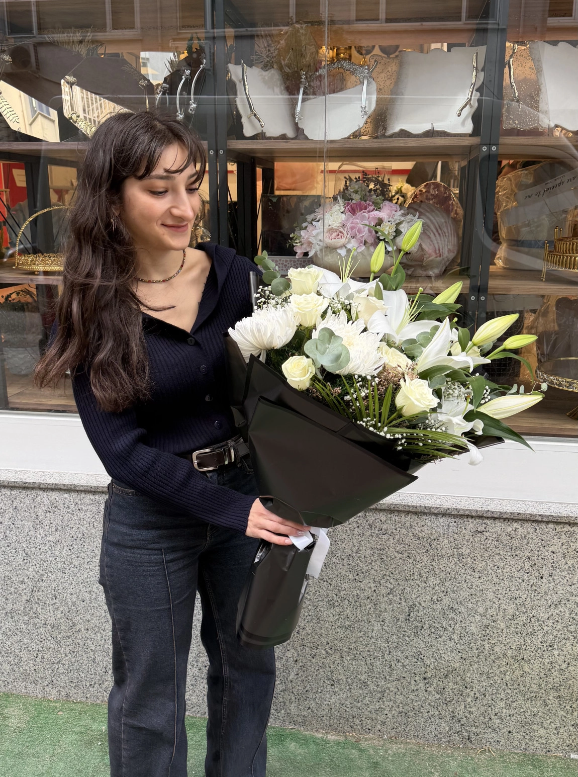 İthal Lilyum Gül Buketi 