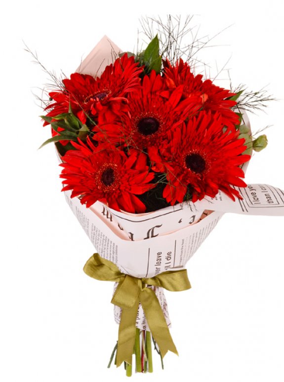 Kırmızı Gerbera Buketi