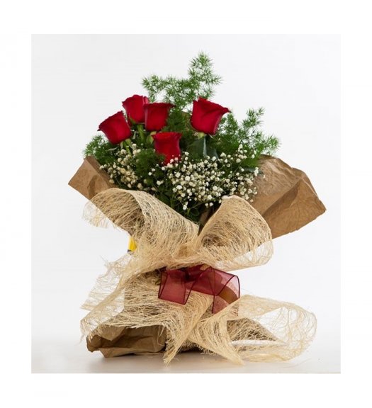 Kırmızı Gül Buket 5'Li