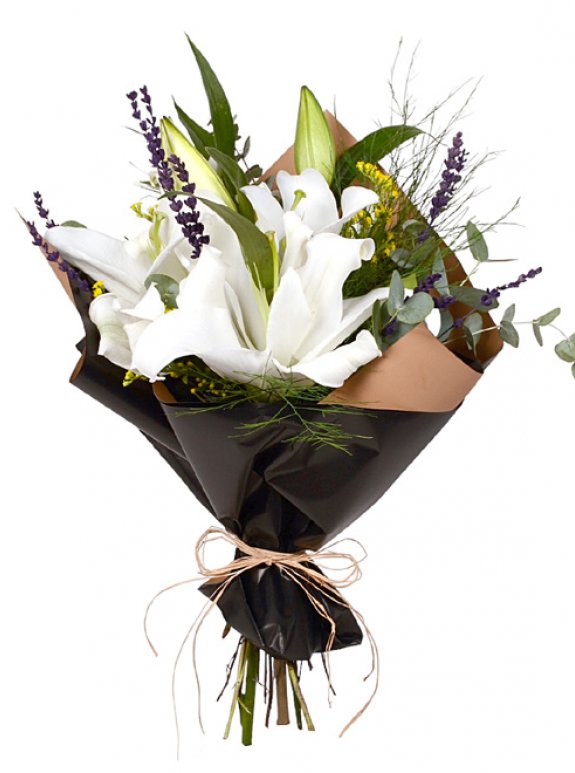 Mis Kokulu Beyaz Lilyum Buketi