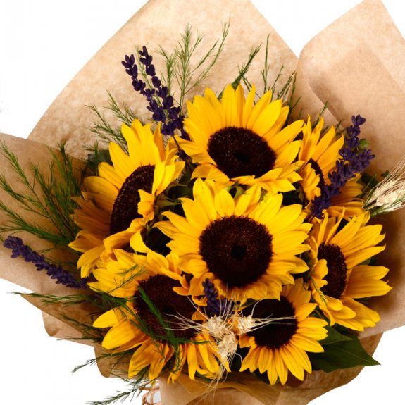Tasarım Ayçiçekleri Buketi