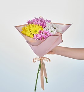 Renkli Papatyalar Çiçek Buketi